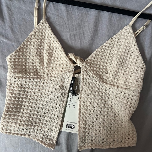H&M Front Tie Tank Top - Size XS - Picture 3 of 5